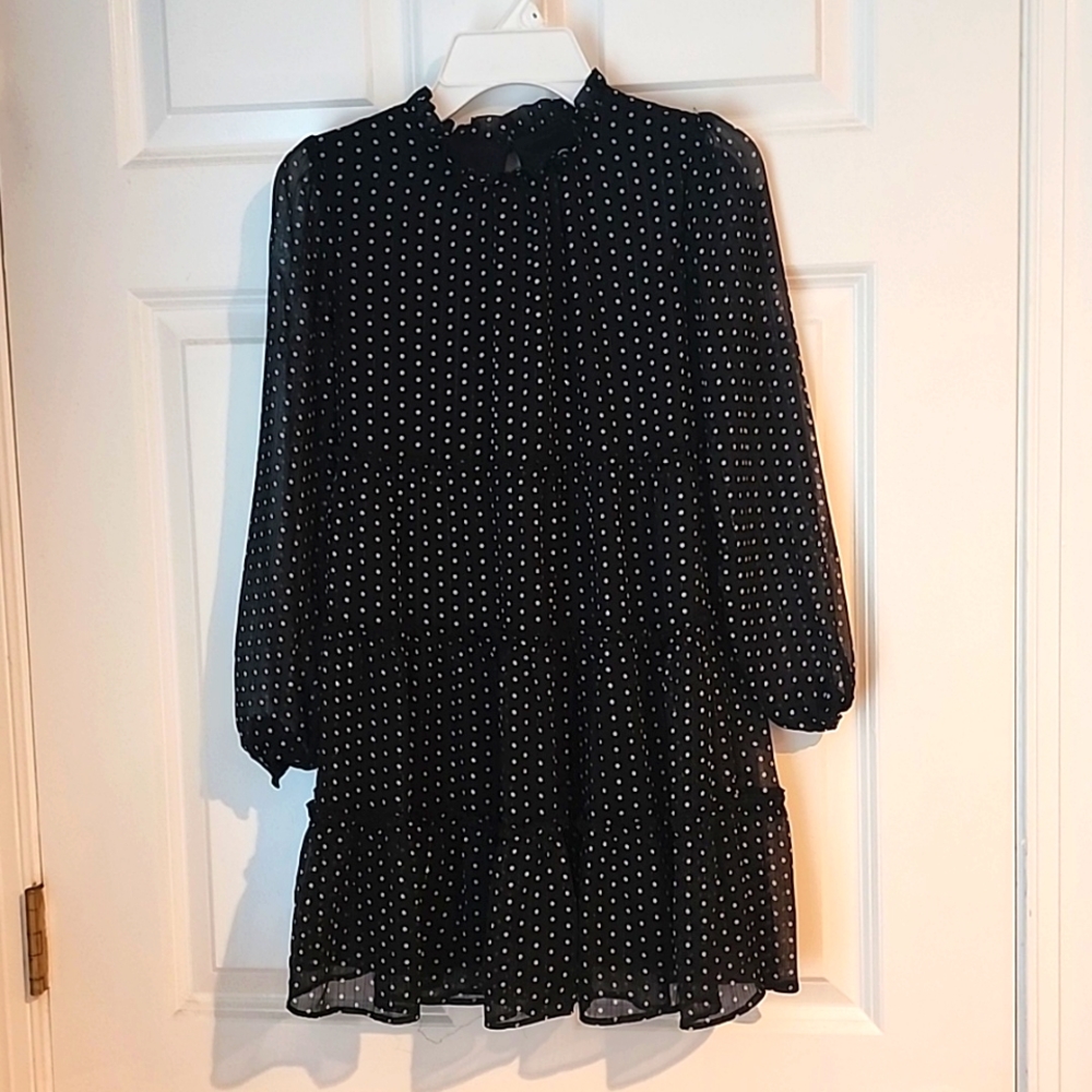 Art Class Black Dress with White Polka dots, size Girls 7/8
